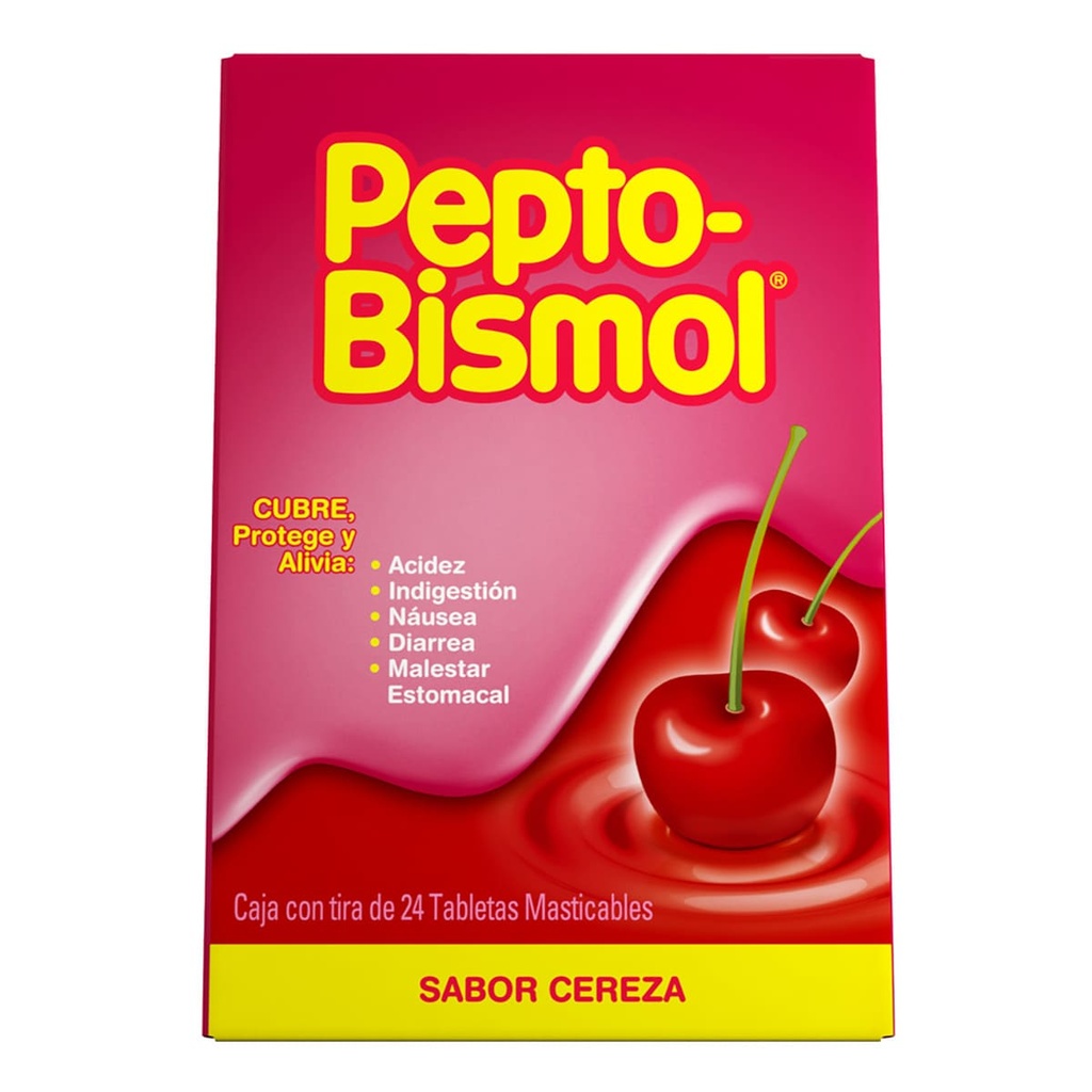 PEPTO-BISMOL CEREZA 24 TAB MAST