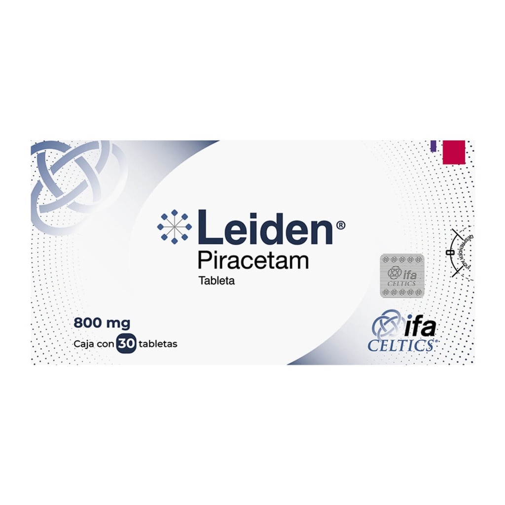 Leiden Piracetam 800 mg Caja Con 30 Tabletas