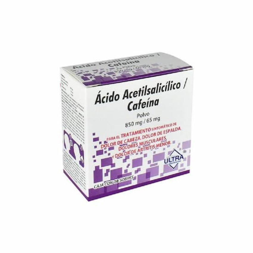 Ácido Acetilsalicílico-Cafeína 850/65 Mg Polvo Genérico Ultra Lab