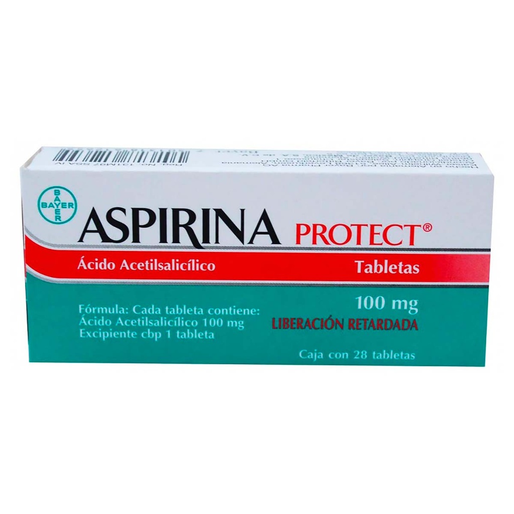 [ASP-P100-28] Aspirina Protect – 100mg, caja con 28 tabletas