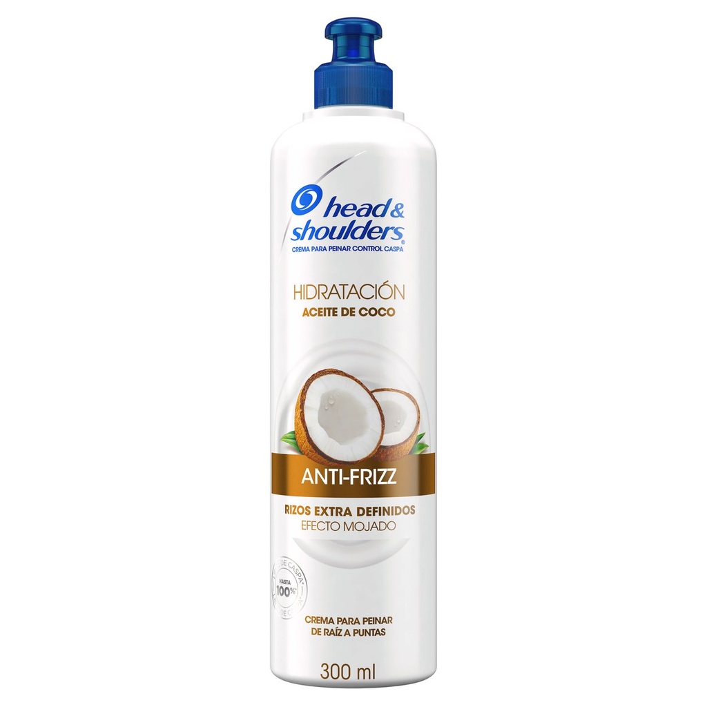 Crema Para Peinar Head&Shoulders Aceite Coco Anti-Frizz 300 Ml