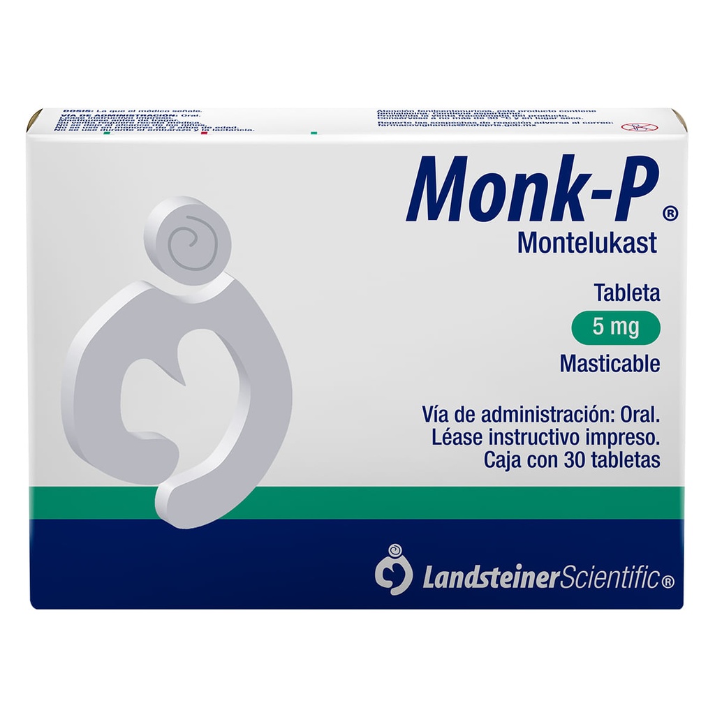 Monk-P Montelukast 5mg Landsteiner Caja Con 30 Tabletas Masticables