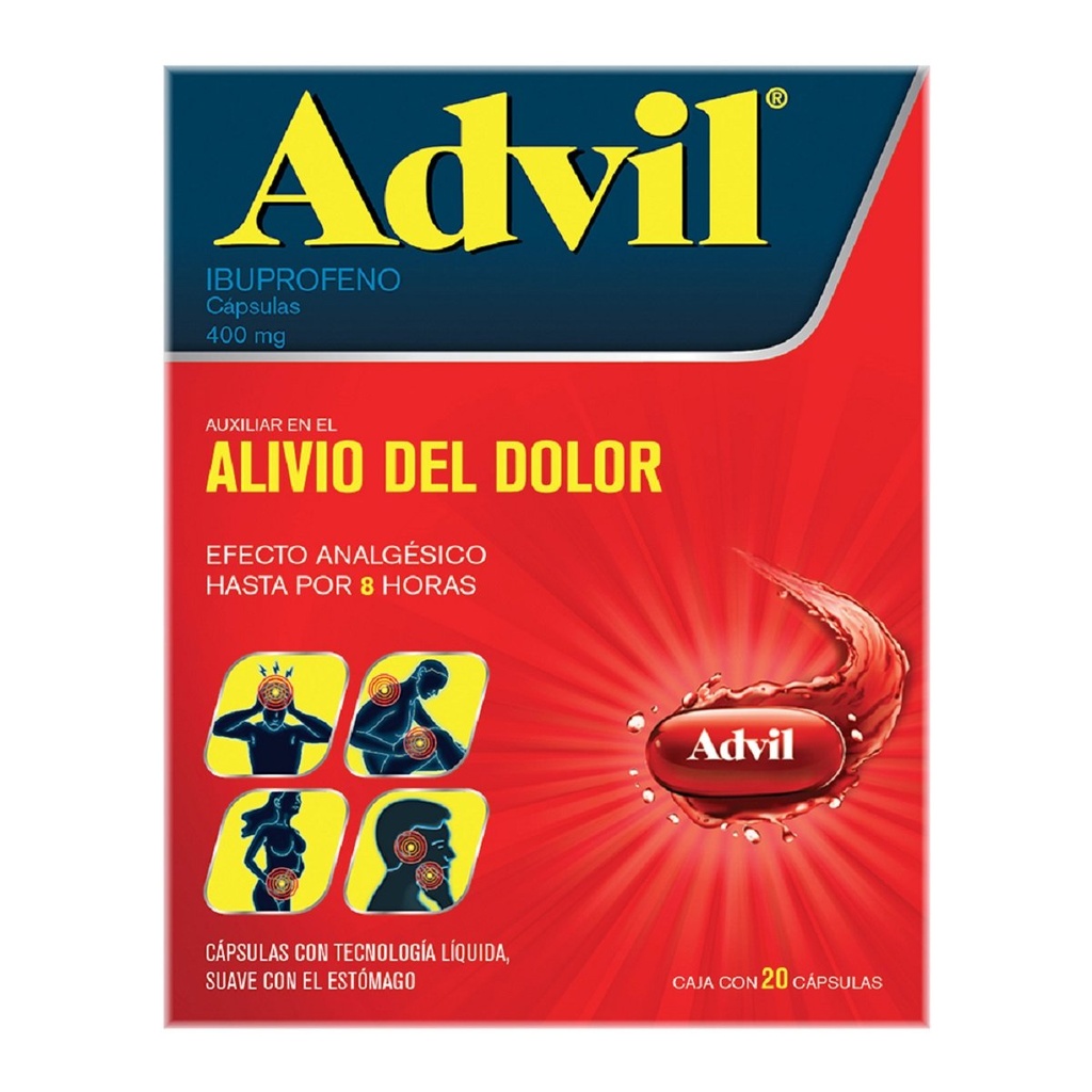 ADVIL 400 MG 20 CAPS
