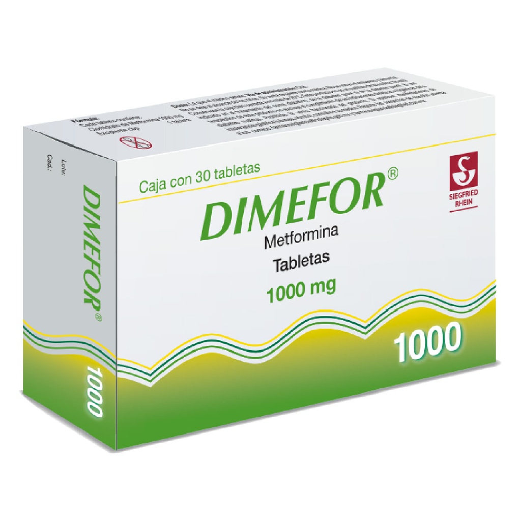 DIMEFOR 1000 MG 30 TAB