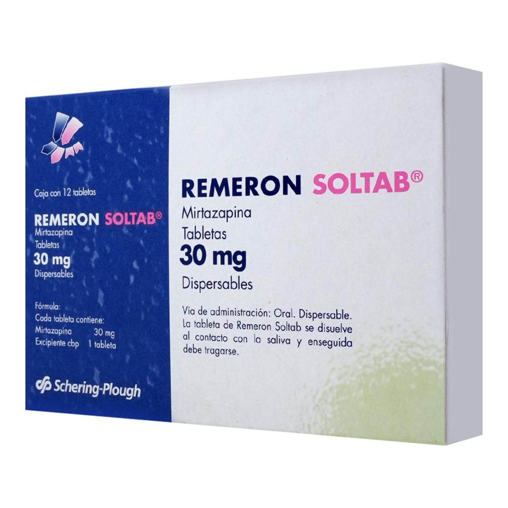 Remeron Soltab 30 Mg 12 Tabletas Dispersables