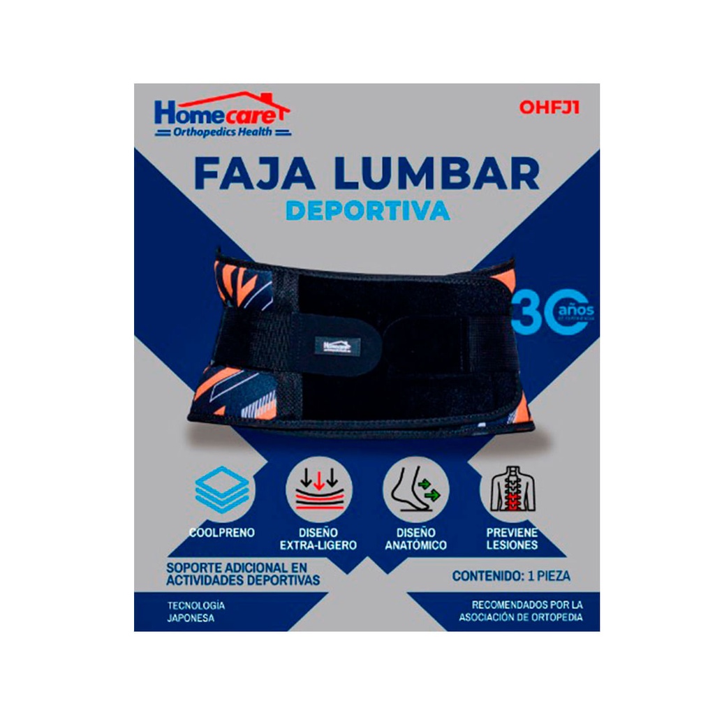 FAJA LUMBAR DEPORT HOMECARE GDE  N