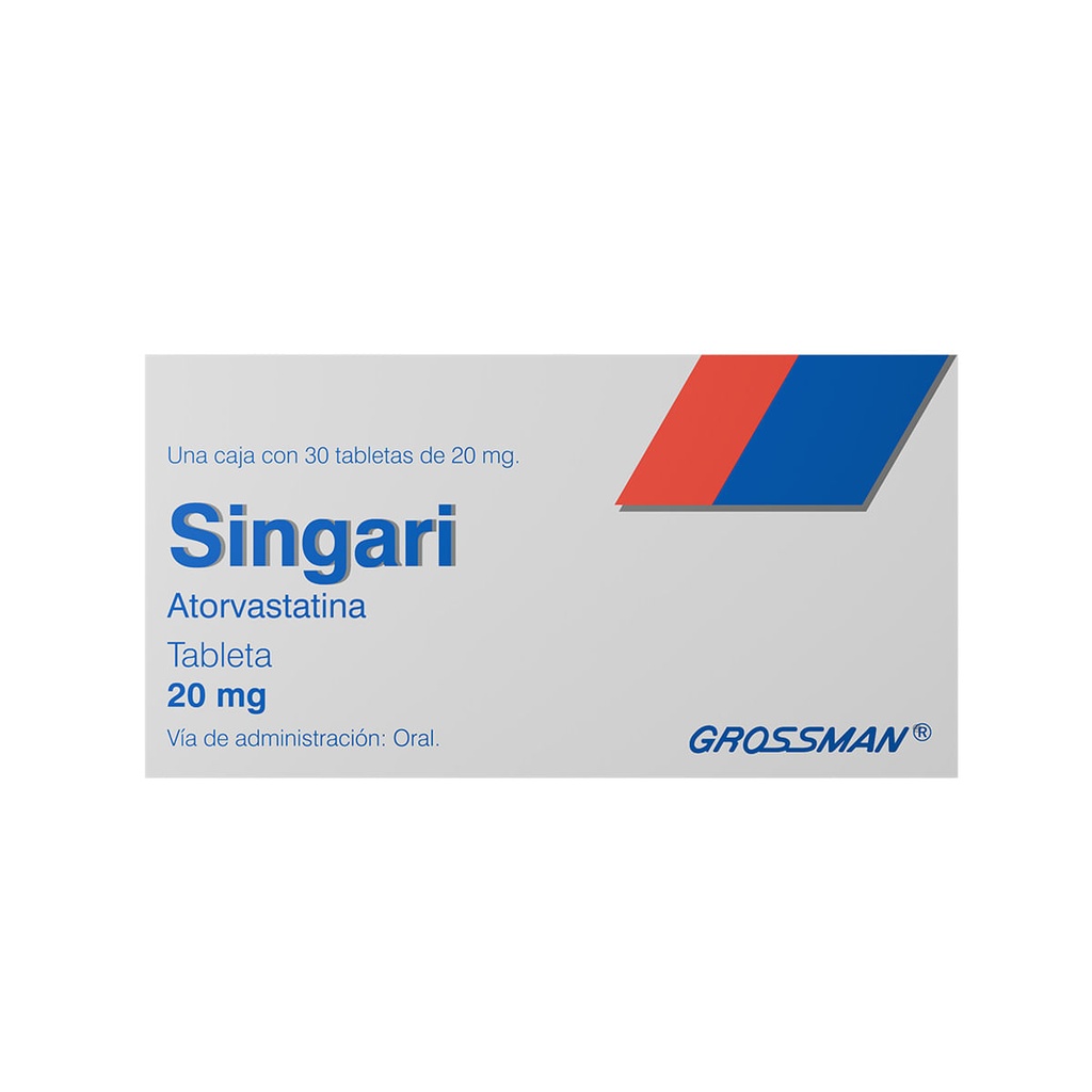 Singari Grossman Atorvastina Caja Con 30 Tabletas Oral De 20mg