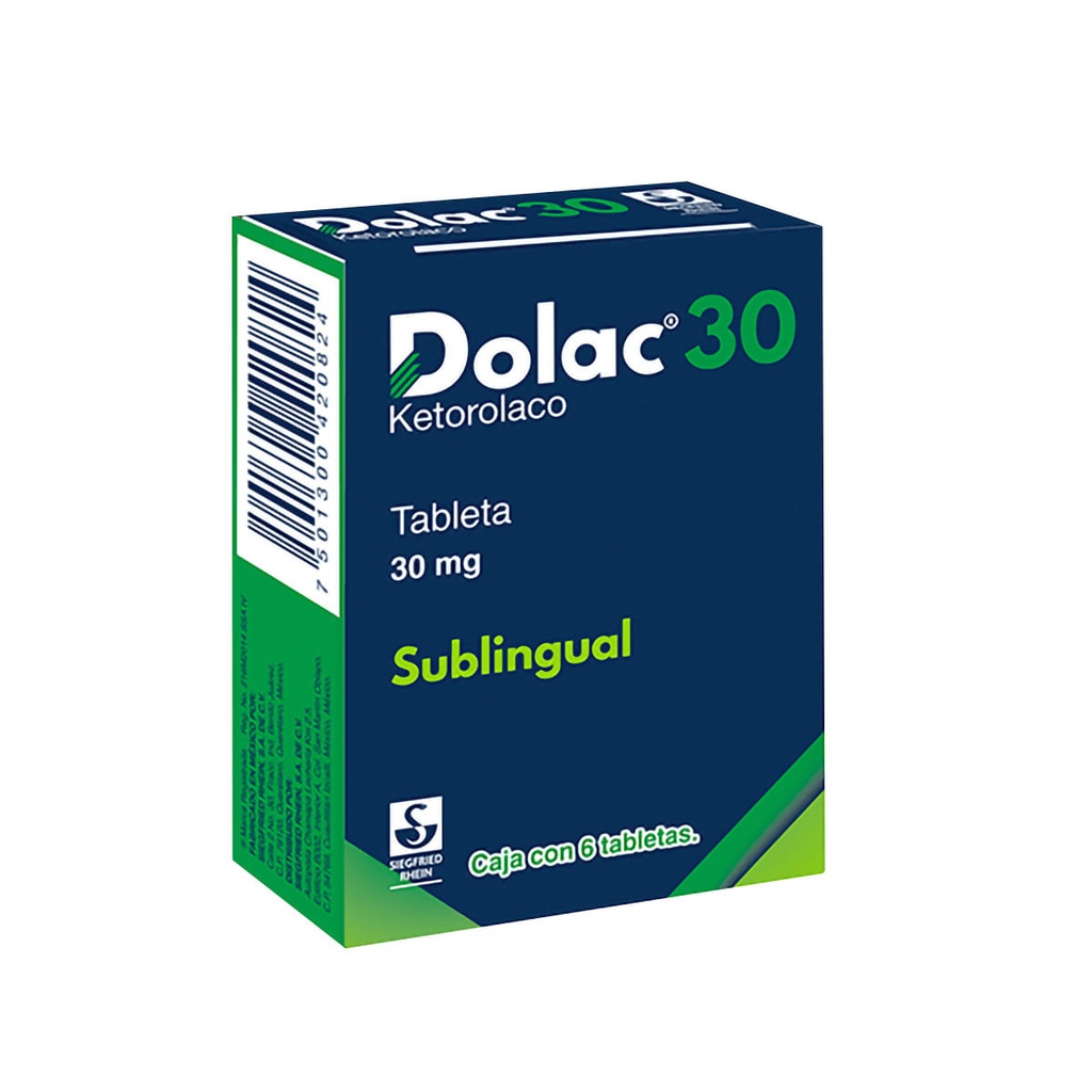 DOLAC 30 30MG SUBLINGUAL 6 TAB