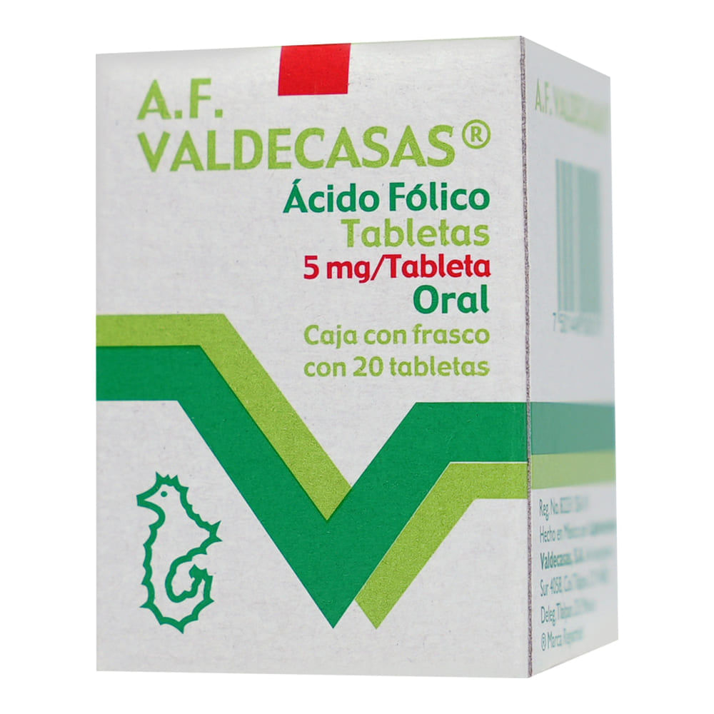 ACIDO-FOLICO 5 MG 20 TAB VALDECASAS